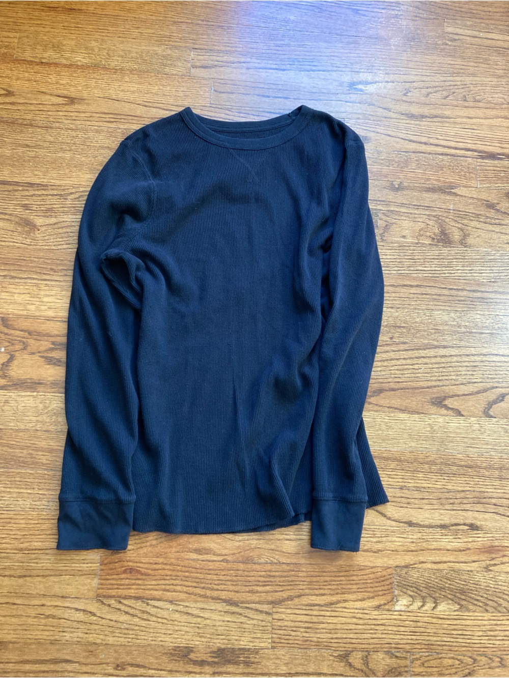 Urban pipeline black henley thermal long sleeve